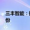 三丰智能：控股股东拟3.0565%协议转让股份