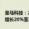 皇马科技：2024年前三季度净利润预计同比增长20%至25%