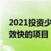 2021投资少赚钱快的项目有哪些（投资少见效快的项目）