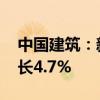 中国建筑：新签合同总额32479亿元 同比增长4.7%