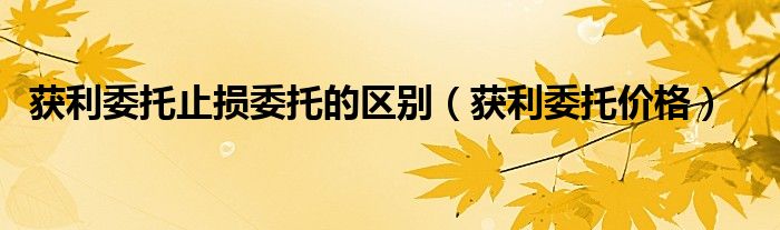 止损触发价格和委托价格如何设置（止损止盈下边的委托价格是什么）