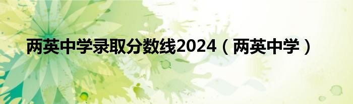 两英中学能考上什么大学（两英中学本科上线率2020）