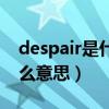 despair是什么意思英语翻译（despair是什么意思）