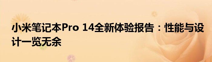 小米笔记本pro14选哪个配置（小米笔记本pro14首发价）